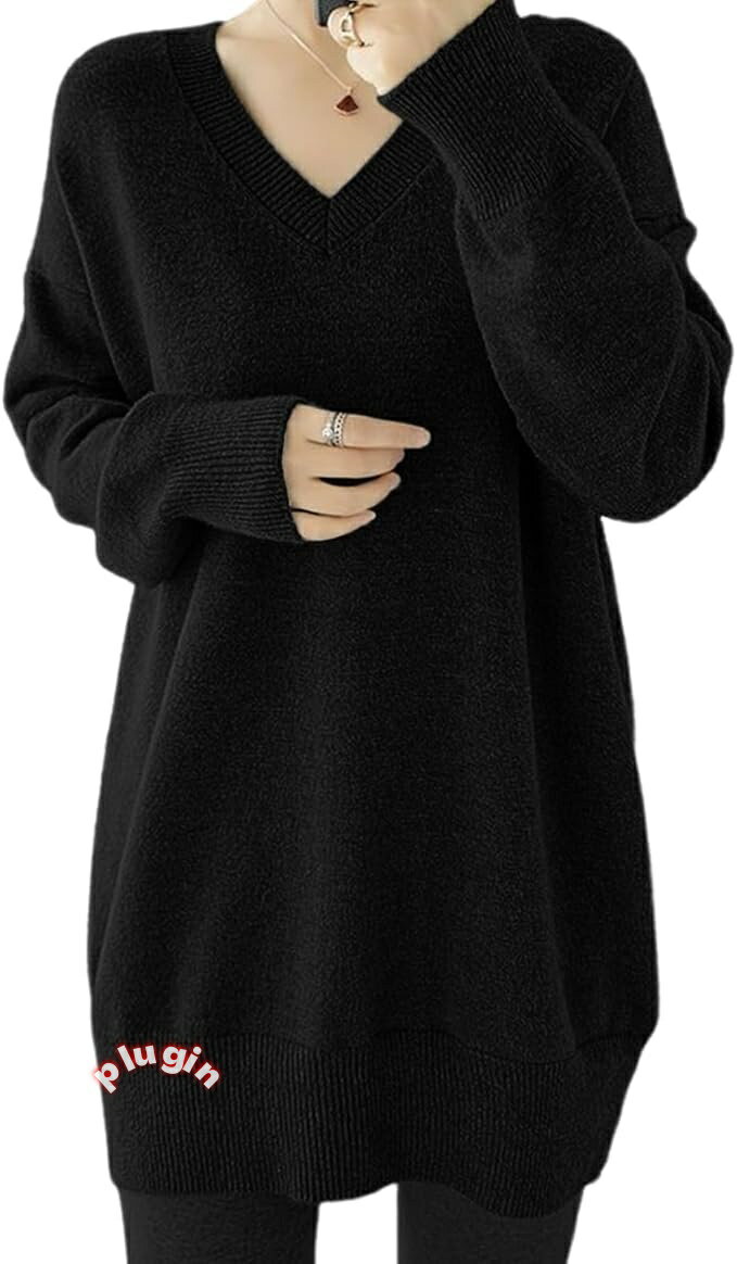 長袖 セーター vネック ニットセーター ニット 秋 レディース 冬