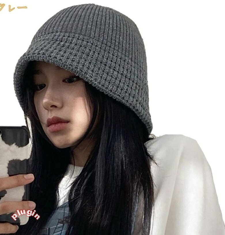 ニット帽子 バケット 小顔シルエット 防風 レディース ゆったり 保温 大きいサイズ 無地 ニットキャップ おしゃれ 秋冬 ウィンター 外..