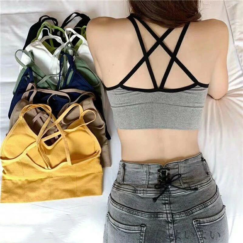 【送料無料】カップ付き 高弾力 ブラキャミ 背中見せ 高弾力 レディース 揺れない ブラジャー ノンワイヤー ハーフトップ