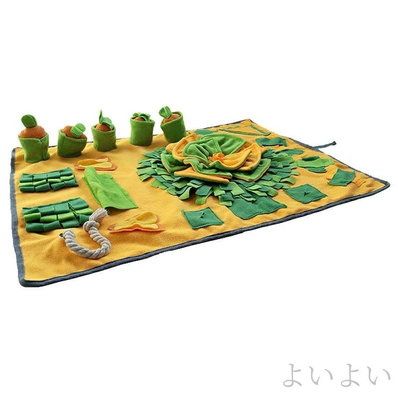 犬用 嗅覚訓練マット ノーズワークマット 餌隠しマット 洗濯可能 犬用訓練毛布 犬 食いちぎる対策 早食い防止に 犬おもちゃ 知育トイ 大型犬中型犬小型犬対応 ペットに最適なおもちゃ スニフパッドは犬の遊び場です。ペット飼いはドッグフードを中に隠し、犬に鼻を使って食べ物を見つけさせ、犬の嗅覚を発達させます。 犬の鼻と脳は、自然界での食物捕獲を模倣することによって採餌技術を促進することによって行使されます。規定の給餌量に応じて、マットの中にドッグフードを隠し、犬が探しながら食べられるようにすることで、ペットの摂食速度を効果的に遅くし、食べ過ぎや早食いによる消化器系の問題を防ぐことができます。スニッフィングパッドは、犬を忙しくさせ、退屈や破壊的な行動を避けるための優れた知育おもちゃでもあります。このトレーニングマットは、飼い主とペットの間に相互作用を生み出し、ペットをよりよく育てることを可能にします。この訓練マットは厚手のフリースでできており、柔らかくて丈夫で、犬の鼻や顔を摩擦から守ります。同時に、お手入れも簡単で、洗濯機洗いにも適しています。明るい色の組み合わせは犬の好奇心を高めます。底部はシリコン製の滑り止め粒子で、フィードパッドを効果的に固定して移動を防ぐことができます。あなたの家族や友人が犬を飼っているなら、これは完璧な楽しい贈り物になるでしょう。ペット伺いに興味を追加し、飼い主とペットの間の絆を促進します。 外出が不便なときや雨の日は、犬を室内で運動させることをお勧めします。犬用 嗅覚訓練マット ノーズワークマット 餌隠しマット 洗濯可能 犬用訓練毛布 犬 食いちぎる対策 早食い防止に 犬おもちゃ 知育トイ 大型犬中型犬小型犬対応 ペットに最適なおもちゃ スニフパッドは犬の遊び場です。ペット飼いはドッグフードを中に隠し、犬に鼻を使って食べ物を見つけさせ、犬の嗅覚を発達させます。 犬の鼻と脳は、自然界での食物捕獲を模倣することによって採餌技術を促進することによって行使されます。規定の給餌量に応じて、マットの中にドッグフードを隠し、犬が探しながら食べられるようにすることで、ペットの摂食速度を効果的に遅くし、食べ過ぎや早食いによる消化器系の問題を防ぐことができます。スニッフィングパッドは、犬を忙しくさせ、退屈や破壊的な行動を避けるための優れた知育おもちゃでもあります。このトレーニングマットは、飼い主とペットの間に相互作用を生み出し、ペットをよりよく育てることを可能にします。この訓練マットは厚手のフリースでできており、柔らかくて丈夫で、犬の鼻や顔を摩擦から守ります。同時に、お手入れも簡単で、洗濯機洗いにも適しています。明るい色の組み合わせは犬の好奇心を高めます。底部はシリコン製の滑り止め粒子で、フィードパッドを効果的に固定して移動を防ぐことができます。あなたの家族や友人が犬を飼っているなら、これは完璧な楽しい贈り物になるでしょう。ペット伺いに興味を追加し、飼い主とペットの間の絆を促進します。 外出が不便なときや雨の日は、犬を室内で運動させることをお勧めします。