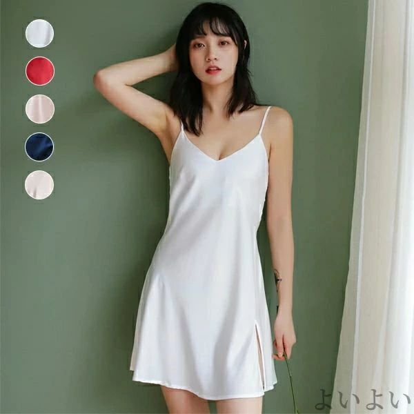 【送料無料】Vネック ペチコート 下着 SEXY セクシーランジェリー ベビードール インナーキャミソール レース ワンピース