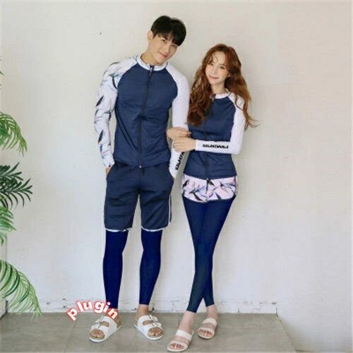 ラッシュガード ペア カップル ペアルック ペア水着 メンズ レディース 上下セット セットアップ おしゃれ 水着 体型カバー セット 長袖 フードなし サーフパンツ レギンス フィットネス ママ フィットネス水着