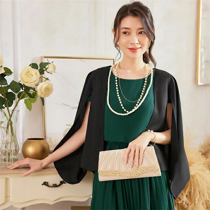 ジャケット スーツ テーラードジャケット レディース スーツ ケープ マント ショール アウター ジャケット ボレロ 羽織り お洒落 前開き 上品 黒 オフィス フォーマル 仕事 大人 結婚式 通勤 OL 誕生日