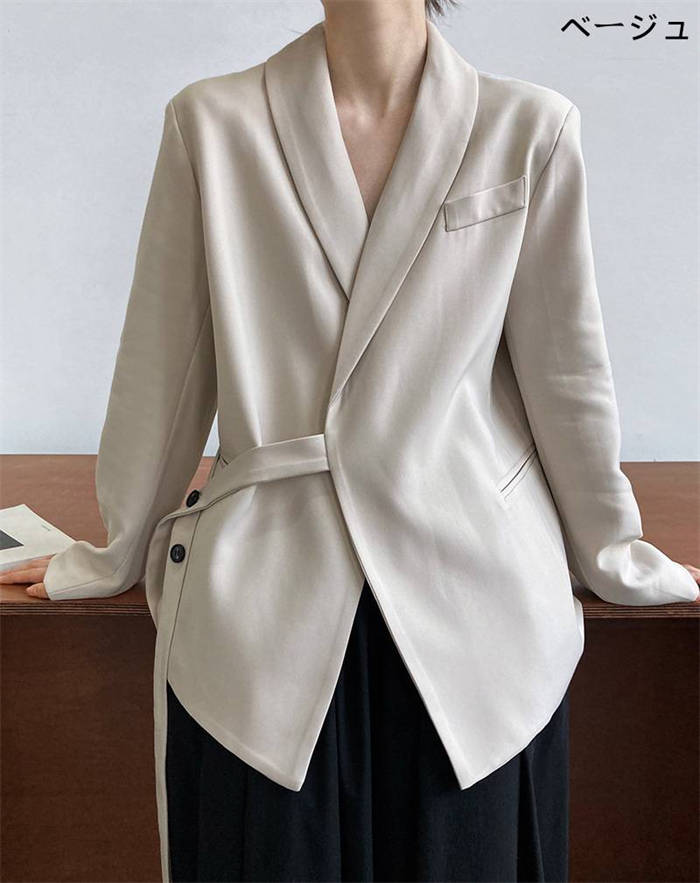 テーラードジャケット スーツ コート レディース 長袖 トップス テーラード ジャケット デザイン感 ゆったり 春 秋 上品感 着痩せ 大人 通勤 OL オフィス おしゃれ エレガント フォーマル ビジネス 20代 30代
