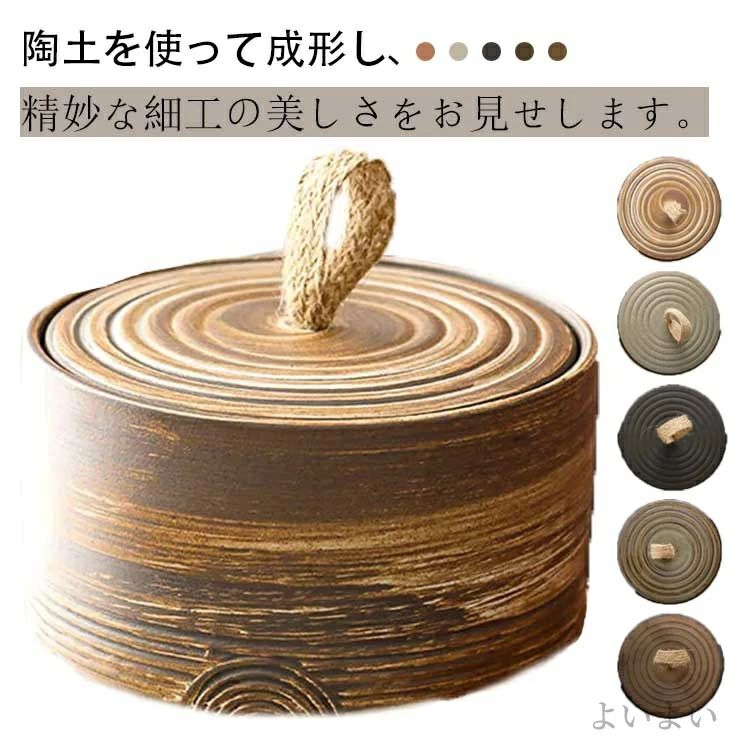 【送料無料】ナチュラル おしゃれ 家庭用 上品 保存缶 茶葉入れ容器 保存容器 お茶っぱ入れ 茶葉入れ 和風 陶器 キャニスター 茶缶 茶筒