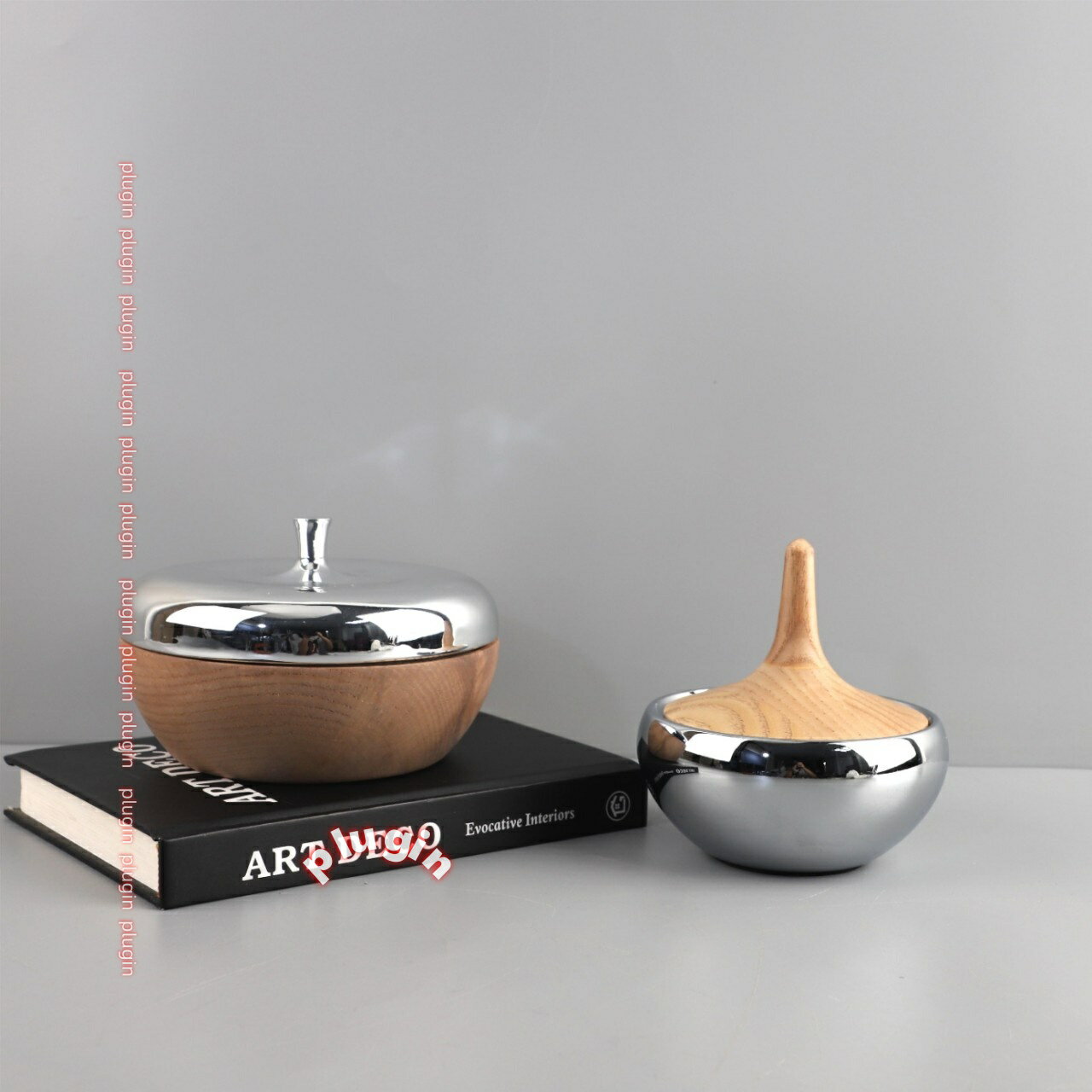 【ポイント3倍】【送料無料】モダンでシンプルなステンレス製の蓋付きキャンディー保存瓶レザーチェアオーナメントリビングルームベッドルームソフトデコレーションホームアクセサリー