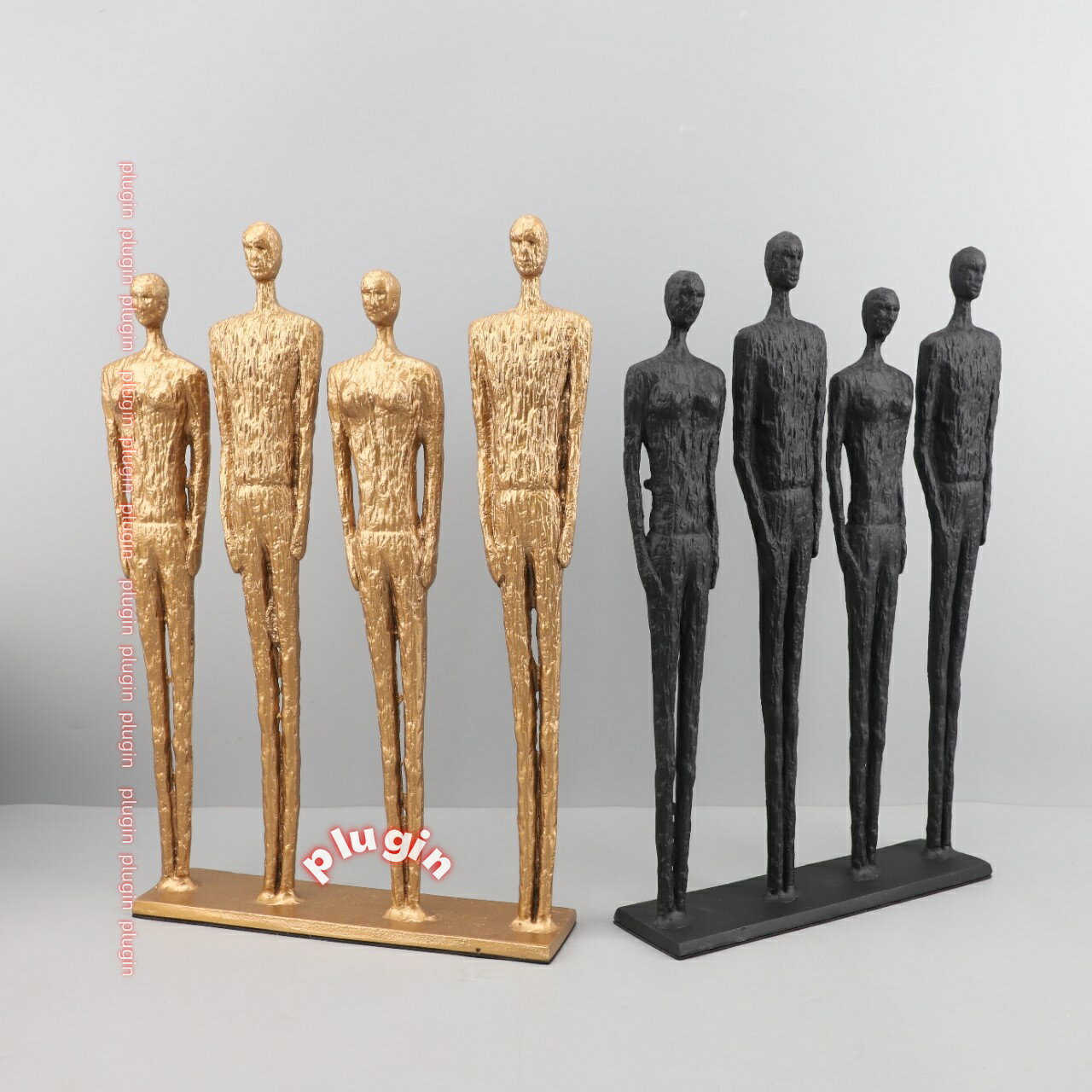 【ポイント3倍】【送料無料】ヨーロッパのクリエイティブなシンプルな鋳鉄製の4つの彫刻の装飾品、寝室、レストラン、オフィス、リビン..