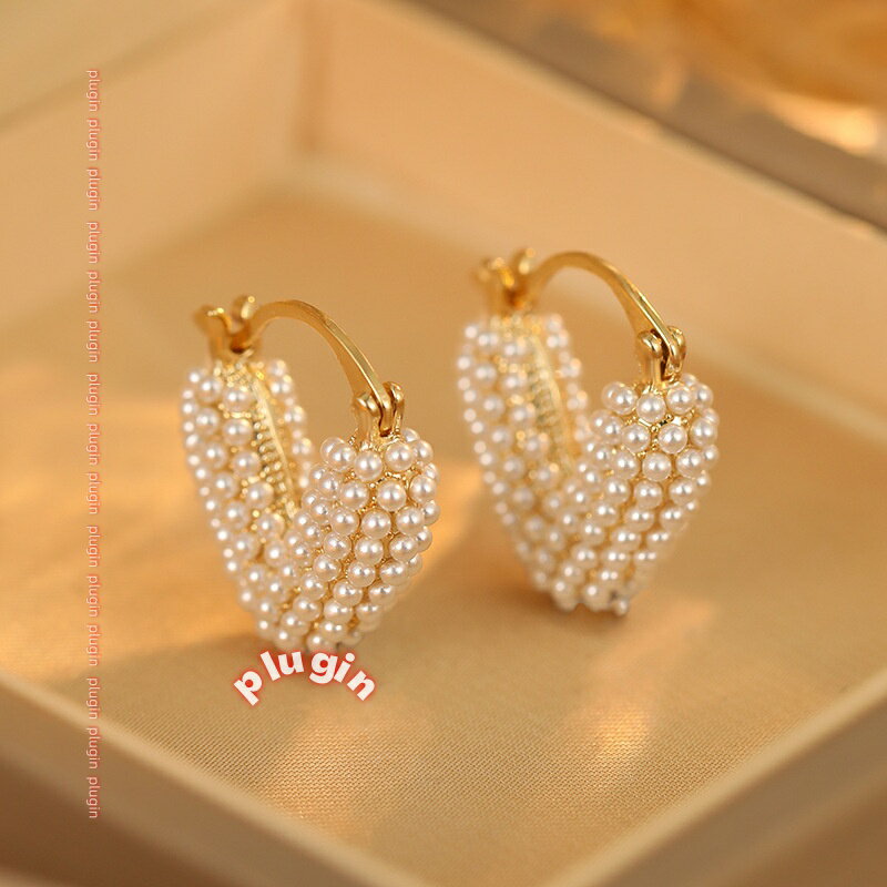 其它 - 【ポイント8倍】新しい日本と韓国の高級甘い象嵌真珠の愛のイヤリング、気質、多用途、ファッショナブルでパーソナライズされたライト高級イヤリング、女性用