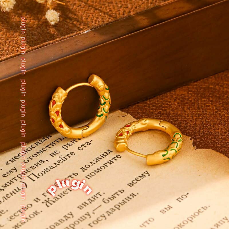 【ポイント4倍】【送料無料】レトロ ゴールド サークル ピアス フレンチ 軽高級 オイルドロップ ハイエンド ニッチ 万能 ファッション レディース アクセサリー ギフト