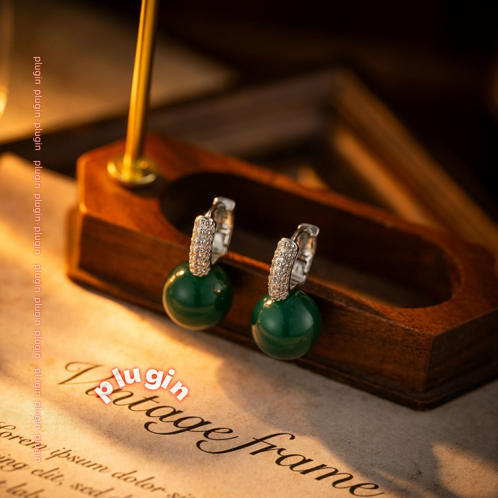 Other - 【ポイント3倍】【送料無料】女性用レトロニューチャイニーズグリーンビーズイヤリング、ハイエンド、気質とパーソナライズされたデザインイヤリング、多用途で魅力的なイヤリング