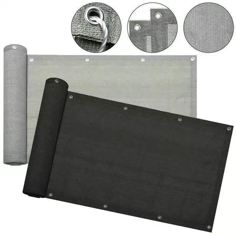 バルコニーシェード ベランダ用 日よけ 目隠しプライバシー シェード ベランダ オーニング よしず すだれ 目隠し バルコニー 屋外 カーテン ベランダ シェード フェンス 目隠し シート 高さ90cm UVカット 簡単設置 カット可能