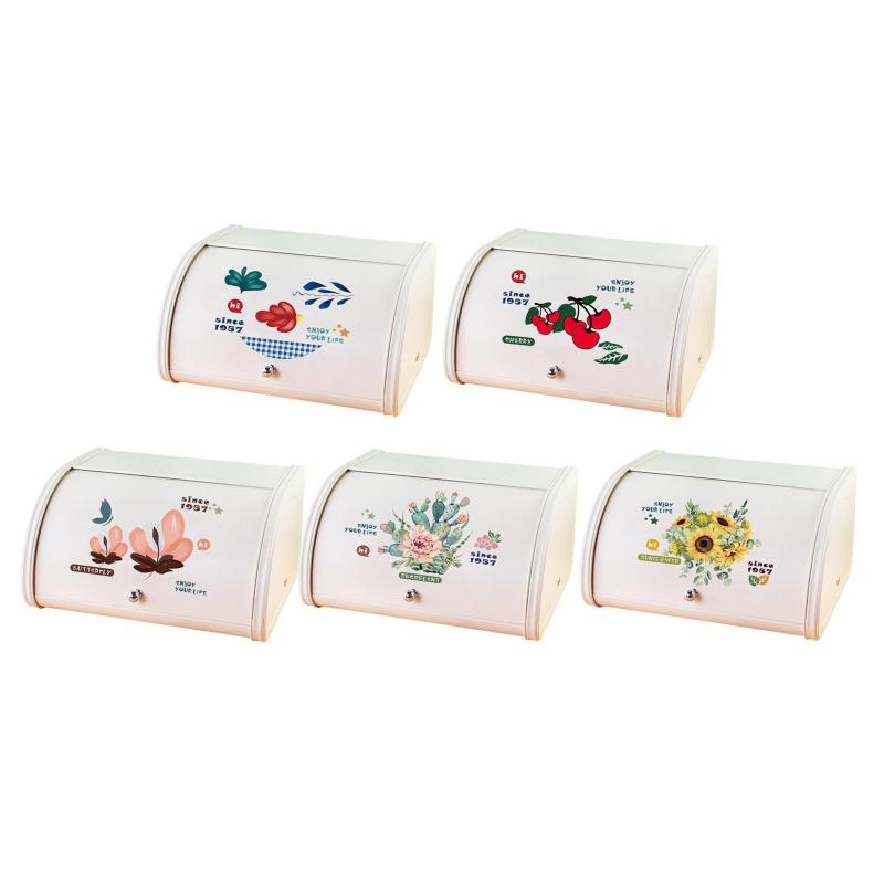 ロールトップ 鉄製 大容量 12.40インチ x 10.04インチ x 6.69インチ ブレッドビンホルダー 多目的 キッチンカウンター用