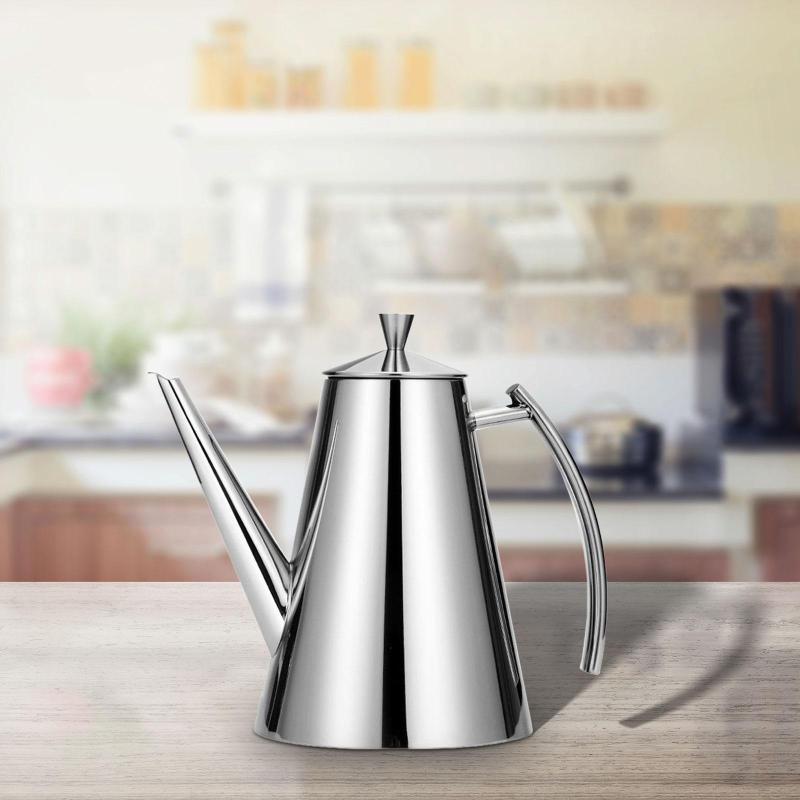 ステンレススチール オイルディスペンサー オイル缶 オリーブ オイルボトル ドリズラーボトル お手入れ簡単 オイルディスペンサー ポット 調理用 ホームサラダ