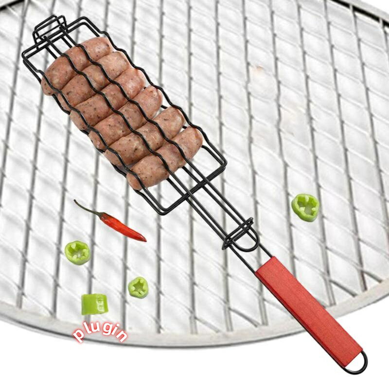 Rocky & Hopper - ホットドッググリルバスケットソーセージラック.グリルバスケット.カバブグリルバスケット.屋外用グリルバスケット.角切り肉
