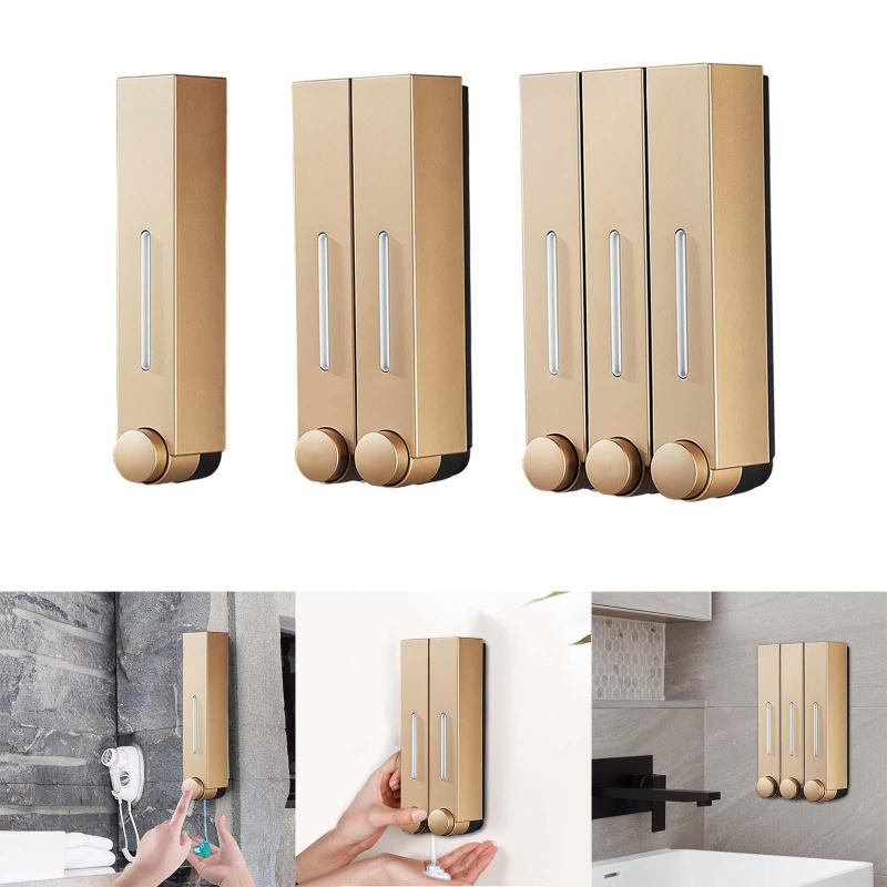 手動ディッシュソープディスペンサー 壁掛け式 詰め替え可能 丈夫で便利なローションコンテナ 家庭.バスルーム.キッチン.レストラン用
