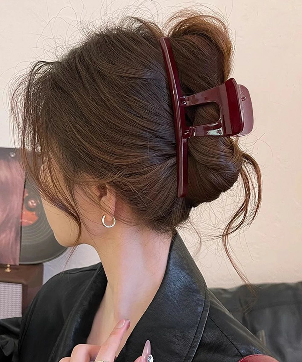 【ポイント8倍】おしゃれ 大人可愛い バンスクリップ 大きめ レディース オフィスカジュアル ハーフアップ 韓国風 演奏会プレゼント ヘアアクセサリー ヘアクリップ まとめ髪(4.0)