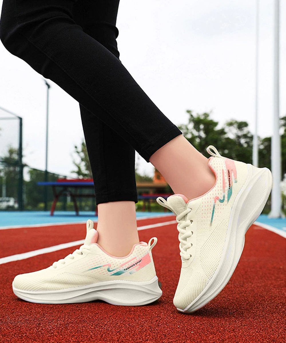 【ポイント8倍】レースアップ 通気性 旅行靴 ストリート 大人女性 運動靴 メッシュくつ スニーカー カジュアル シンプル ローカット 歩きやすい 疲れにくい レディースシューズ