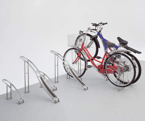 【楽天1位】 サイクルスタンド 自転車スタンド 駐輪スタンド 屋外 ステンレス 駐輪場 S2型 低位タイプ オールステンレス 前輪式 おしゃれ モダン plumegarden-10003638 エクステリア通販プルーマガーデン サンプル画像3