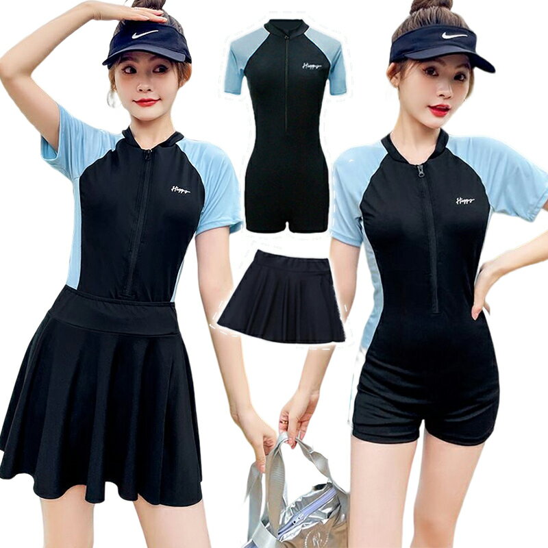 レディース 水泳 フィットネス 水着 セット レディース 2点セット 女性用 水泳 半袖 スイムウェア 水着 キャップ 袖付き トップス 大きいサイズ フィットネス水着 S M L XL