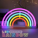 ネオン管 ネオンライト ネオンチューブ LEDネオンサイン RAINBOW インテリア ライト LED レインボー 虹 ネオンサイン サインボード 光る 光る看板 ネオン ネオン看板 おしゃれ かわいい 照明 バー カフェ 韓国 雑貨 USB 電池 プレゼント ギフト デコレーション お店用