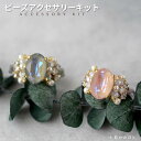 【送料無料】ビーズキット ビーズアクセサリーキット スワロフスキーリング アクセサリーキット オーバルビジュー・リングキット スワロフスキー・ジルコニア・パール...