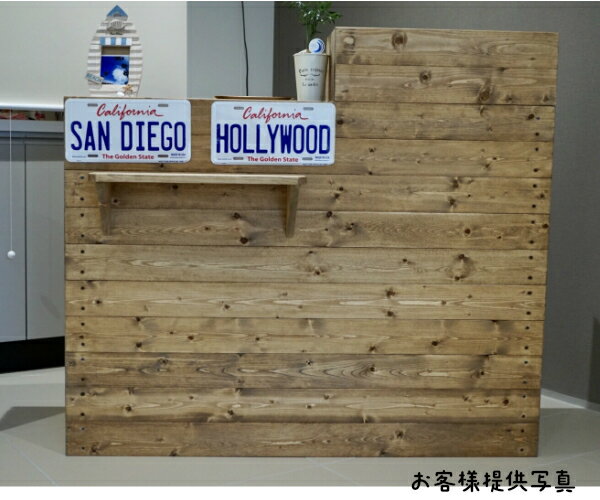 オーダーメイド 幅1cm ローテーブル レジカウンター ヴィンテージ カウンター 北欧 レジ テーブル カウンター 無垢材 おしゃれ ハンドメイド Plus 無垢材 ヴィンテージ風 カフェ ブラウン Craft 店無垢材 レジカウンター