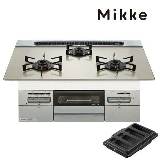 ノーリツ N3WV7RWAP2SIC-13A Mikke ミッケ オートタイプ ビルトインコンロ 幅75cm ムーンシルバーガラストップ 【都市ガス】 ノーリツ N3WV7RWAP2SIC-13A Mikke ミッケ オートタイプ ビルトインコンロ 幅75cm ムーンシルバーガラストップ 【都市ガス】