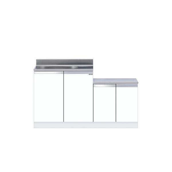 薄型一体型流し台 間口120cm ワンド onedo KTD4-80-120K-左-SW 壁出し水栓仕様 レギュラーカラー メーカー直送【配送エリア外対応不可】