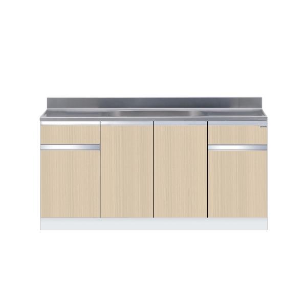 組合せ型流し台 一槽流し台 間口170cm ワンド onedo KTD5-80-170S-LG 壁出し水栓仕様 木目 パターン カラー メーカー直送 【配送エリア外対応不可】