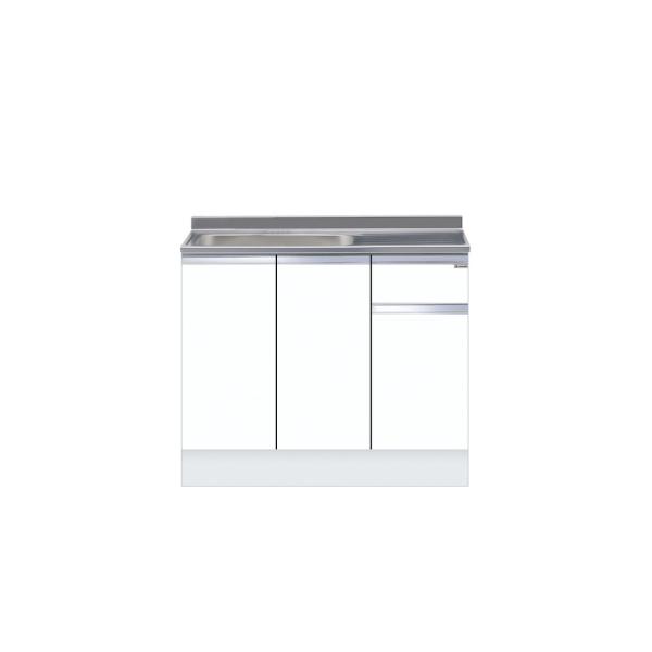 ハイトップ組合せ型流し台 一槽流し台 間口100cm ワンド onedo KTD5-85-100S-左-SW 壁出し水栓仕様 レギュラーカラー メーカー直送