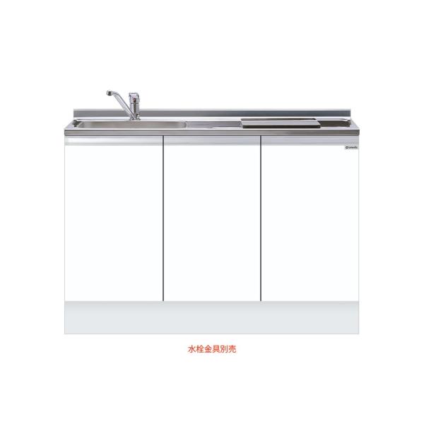 ハイトップビルトイン流し台 間口120cm ワンド onedo KTD5-85-120DS1-左-SW トップ出し水栓仕様 レギュラーカラー メーカー直送