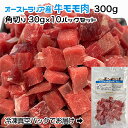 【愛犬・猫用】オーストラリア産 牛モモ肉　300g　角切り30g×10パック　冷凍真空パック【クール便発送】ペット　ドッグフード　手作りごはん素材 その1