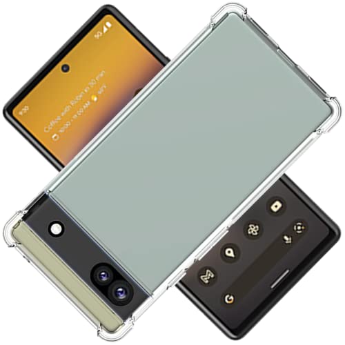 対応 Google Pixel 6A 5G クリア ケース カバー TPU ピクセル 6A 5G 保護ケース カバー背面 シェル クバー ソフト 透明シェル ンプロテクター ?【耐衝撃 エアバッグ 滑り止め すり傷防止 薄型 軽量 スリム 携帯便利】Pixel6A 5G 專用スマホ ケース カバー