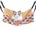 【送料無料】猫 ハンモック Blueekin キャットハンモック ヒモ調整可能 ポリエステル 56cm x 46cm 耐荷重10KG 大きい ペット ベッド ねこハンモック ケージ用 通気性 日向ぼっこ 遊び場 金具丈夫 丸洗い 夏冬両用(三角)