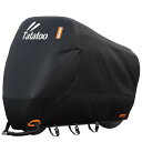 Tatatoo バイクカバー 厚手 全天候型 立体裁断 二重縫製 破れにくい 防水 紫外線/風飛び/盗難防止 バックル前中後/ロック穴前後付き 裾を絞るゴム 収...