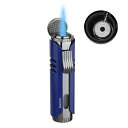 【高い品質】PIPITA 直噴ターボライター キャンドル トーチライター ターボ 注入式 ジェットライター 防風 充填式 ろうそく火起こし ガスライター キャンプ(ガスなし) (青)