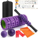 【送料無料】Rondofy フォームローラー 筋膜リリース ストレッチ スティック ヨガポール トリガーポイント マッサージボール 7点の筋膜ローラー式セット ...