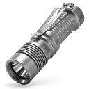 KeyUnity KF01 1050高ルーメンLED懐中電灯、ポケットクリップ付き USB充電式バッテリー、4モード、IPX7防水、屋外キャンプハイキング用コンパクトハンドヘルドEDC電気トーチライト 16340電池使用【小型・軽量】 (銀)