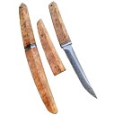 Irai Utaki アウトドアナイフ サバイバルナイフ 安来鋼複合材 刃渡り125mm 木鞘付 フィッシング キャンプ 山狩り 両刃 鋭い切れ味が長持ち 手入...