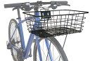 【送料無料】キャプテンスタッグ(CAPTAIN STAG) 前カゴ フロントバスケット ワイヤーバスケット 前用 角型 浅型 ブラック Y-5256