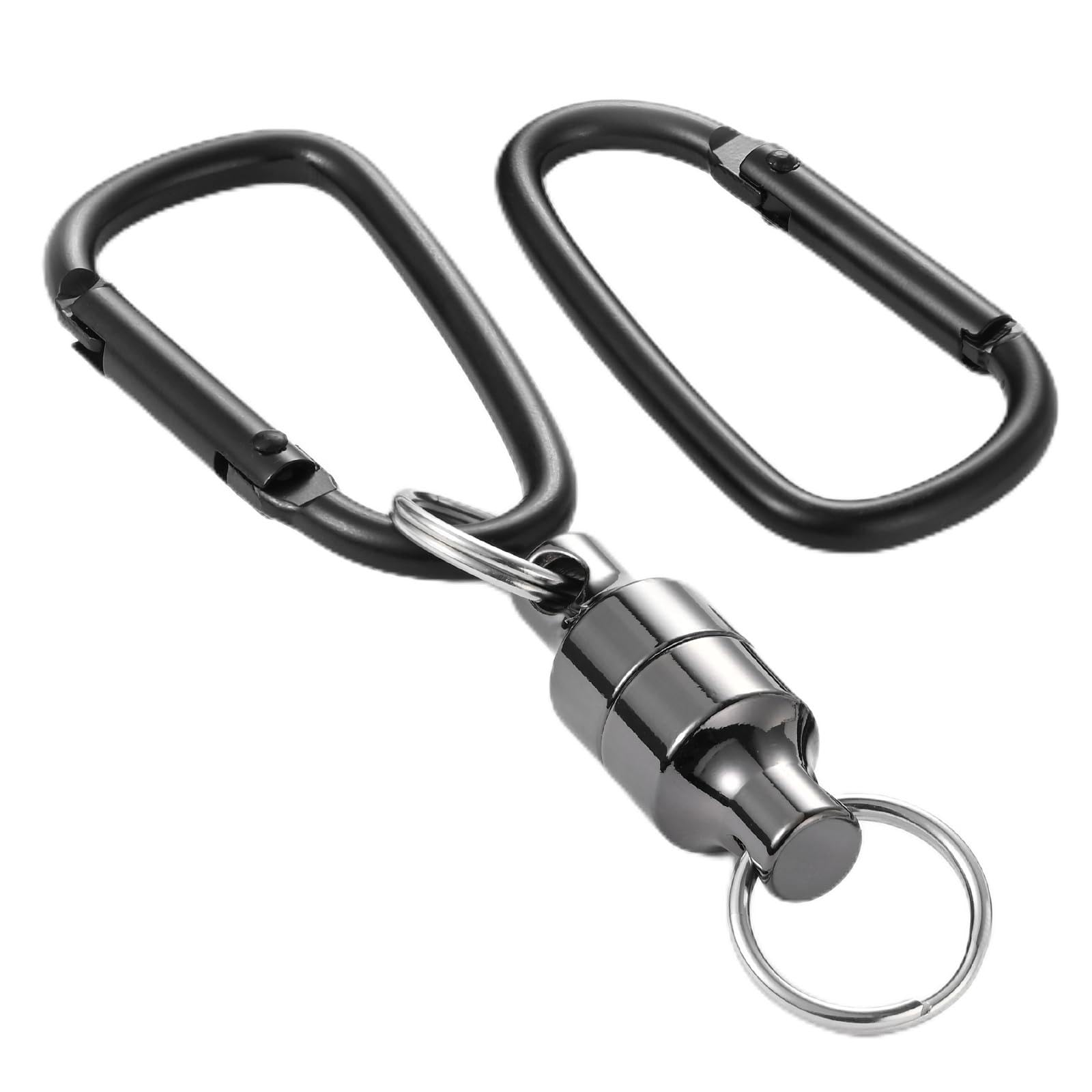 【送料無料】マグネットリリーサー 【耐荷重5kg】 磁石 強力 マグネットフック カラビナx2 ニッケル合..