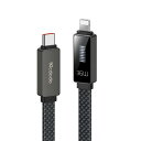 Mcdodo USB-C ライトニングケーブル 1.2m リズムスクリーン表示 36W PD急速充電 i-Phone充電ケーブル デュアルコア保護チップ内蔵 高速データ転送 亜鉛合金シェル 高耐久ナイロン編み Type-C to ライトニングケーブル PDケーブル i-Phone14/13/12/11/XS/XR/SE/8・i-Pad・
