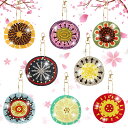 LUCKYBEE ダイアモンドアート セット キーホルダー キットDIY両面全貼り付け ダイヤモンドペインティングキーホルダー ビーズアート手芸キット diam...