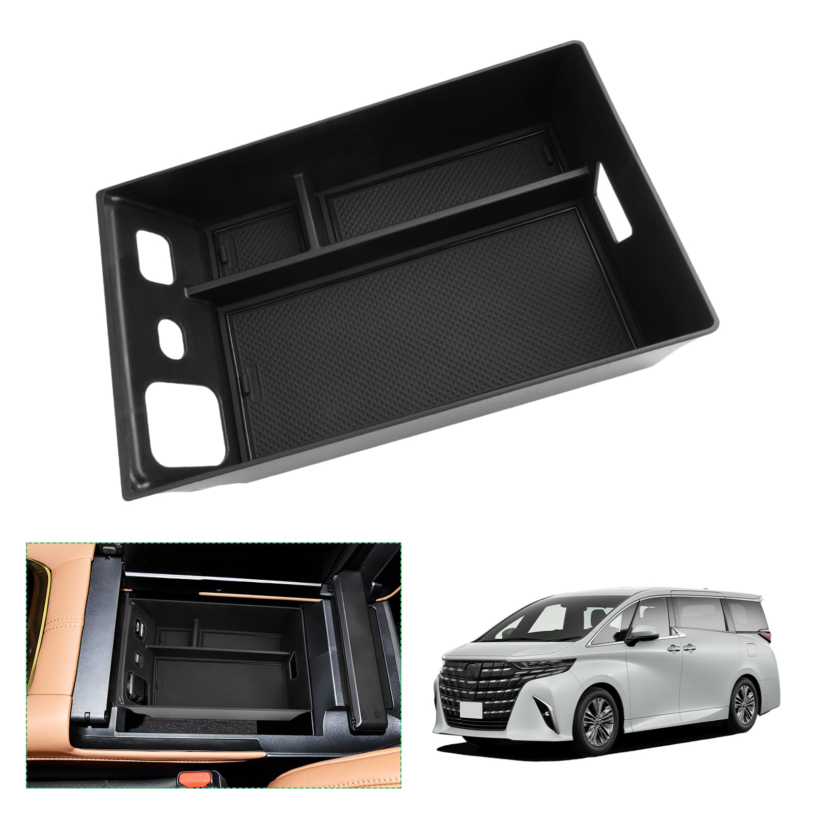 【GAFAT】トヨタ アルファード 4代目/ヴェルファイア 3代目 40系 2023年~現行 TOYOTA専用 車用収納ボックス 収納ボックス ヴェルファイア40系 コンソールトレイ 内装パーツ アルファード40系 アクセサリー センターコンソールボックス 外付コンソールボックス コイン収納
