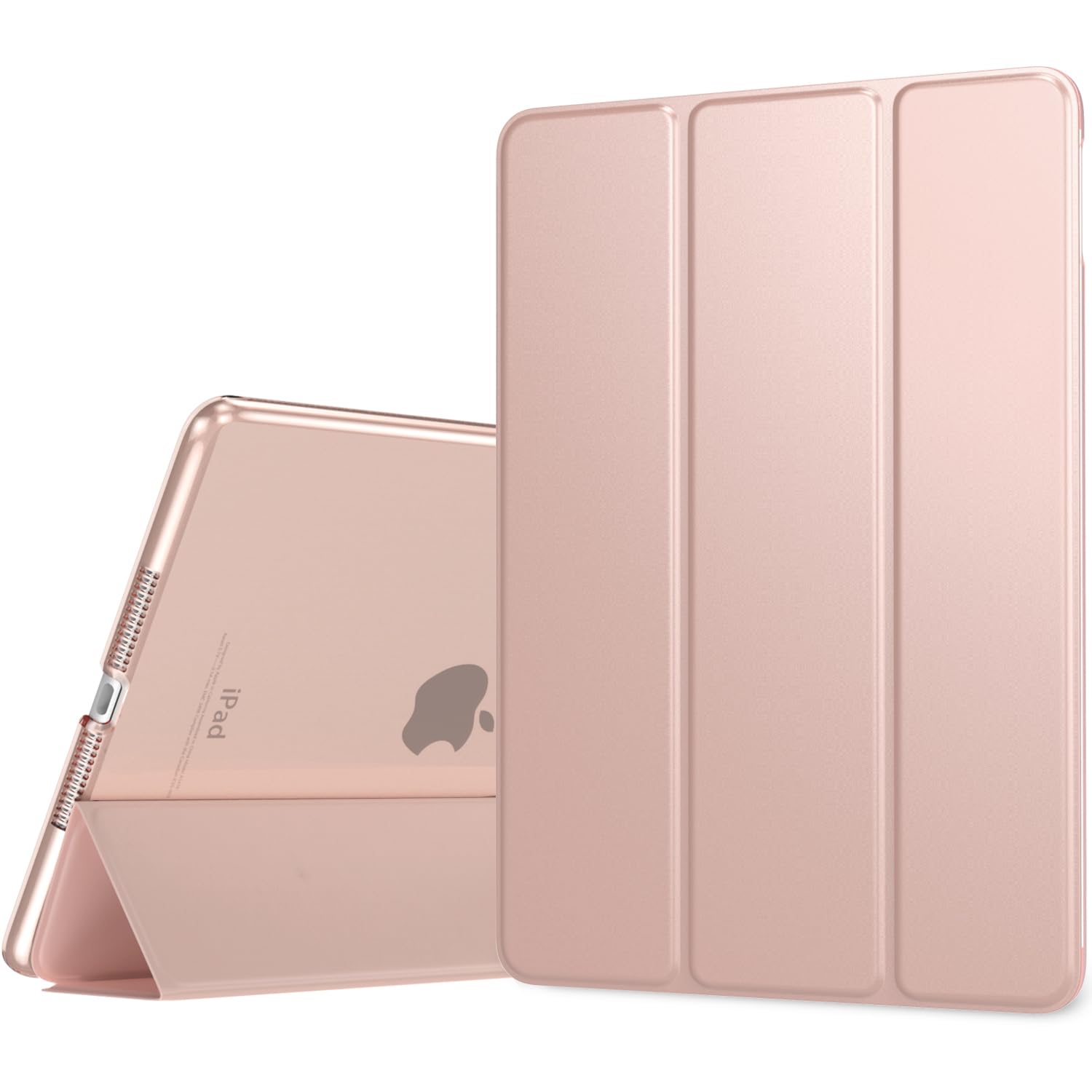 iPad 9.7インチ ケース TiMOVO iPad 第6世代/第5世代 ケース A1822/A1823/A1893/A1954 2018/2017モデル iPad 9.7 保護カバー PUレザー 三つ折りスタンドケース オートスリープ機能付き マグネット式開閉 耐久 超薄型 耐衝撃 軽量 落下防止 精密設計 着脱簡単 背面半透明