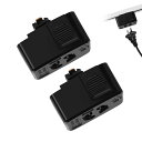 Pispoer ライティングバー用引掛シーリングボディ 黒い 2個セット、配線ダクトレール用プラグ 引掛けシーリング 工事不要 簡単取付け ライティングレール用...