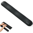 【送料無料】UnivoColors 人間工学に基づいたメモリフォームキーボード用リストレスト 疲労低減 ノートパソコン、フルサイズキーボードにフィット 低反発クッション プレミアムPU素材 体圧分散性能 手首痛み緩和 底面に滑り止め(ブラック,L)