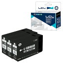 LCL Canon用 キャノン用 PGI-1300 PGI-1300XL PGI-1300BK PGI-1300XLBK 大容量 顔料【残量表示機能付】(3パッ...