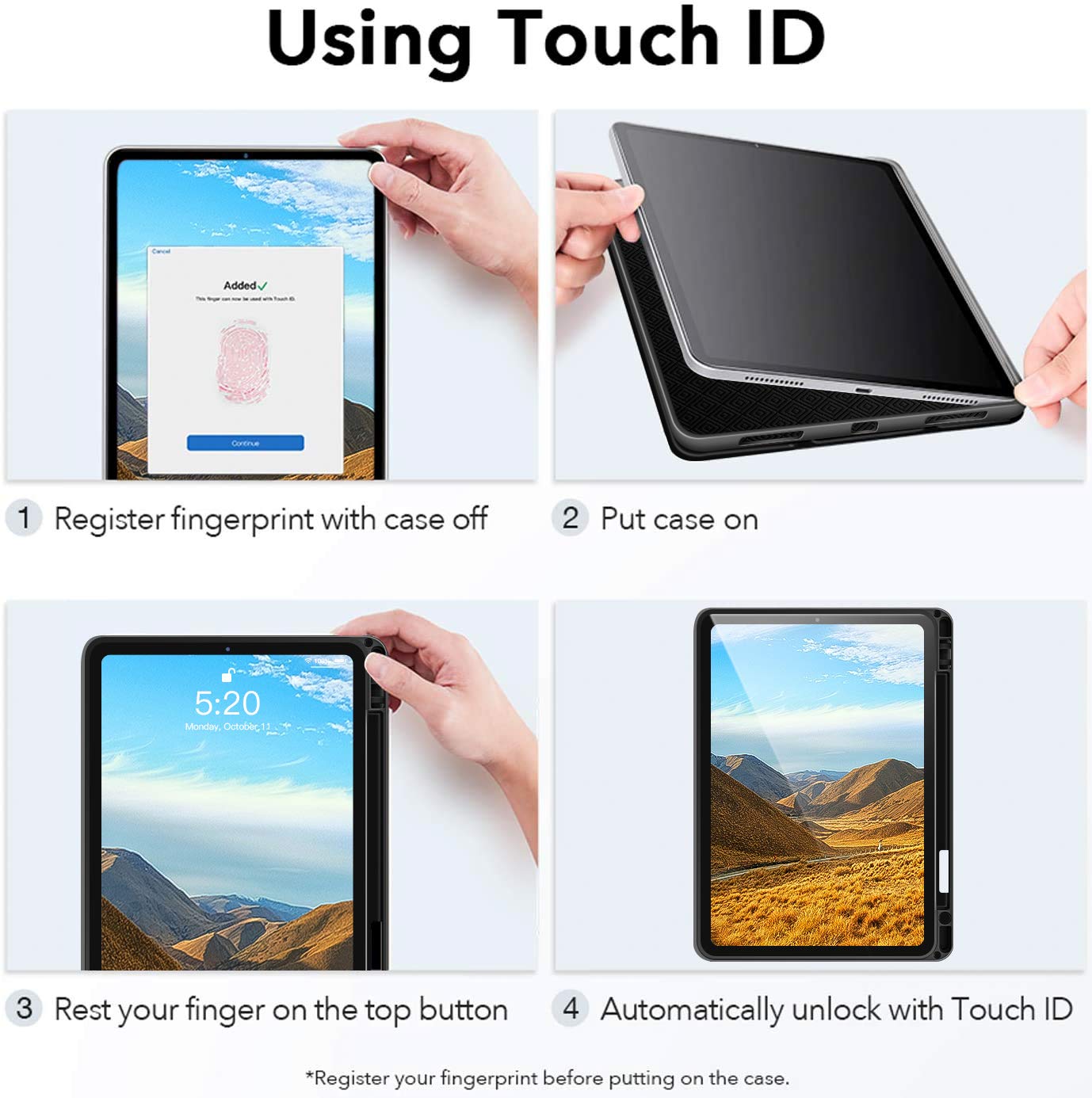 auaua iPad Air 11 インチ 2024 ケース iPad Air 第5/4世代 ケース10.9インチ 2022/2020 ペンシル ホルダー収納 オートスリープ機能 ひび割れない PUレザー製スマートケース (グリーン)