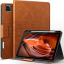 auaua iPad Pro 12.9インチ ケース 2022/2021/2020/2018 ペン収納 PUレザー 手帳型 ひび割れ防止 耐衝撃 オートスリープ&スタンド機能付き 全面保護 iPad Pro 12.9 第6/5/4/3世代兼用 (ブラウン)